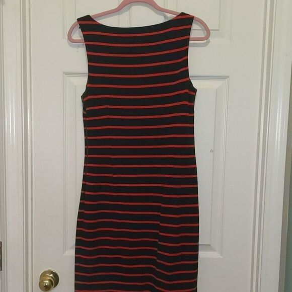 Banana Republic red navy striped dress Sz 6 - Picture 6 of 6